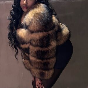 Brown and Tan Fur Coat !